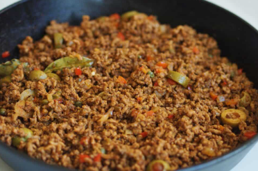 Ingredients for Beef Picadillo Cuban