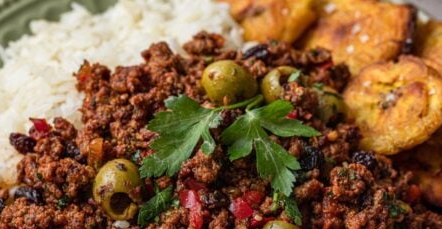 Ingredients for Cuban Beef Picadillo