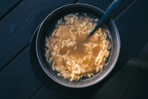savory soup with noodles