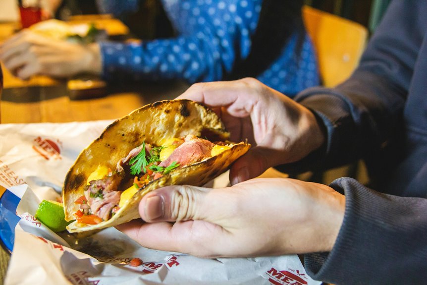 spicy savory beef taco
